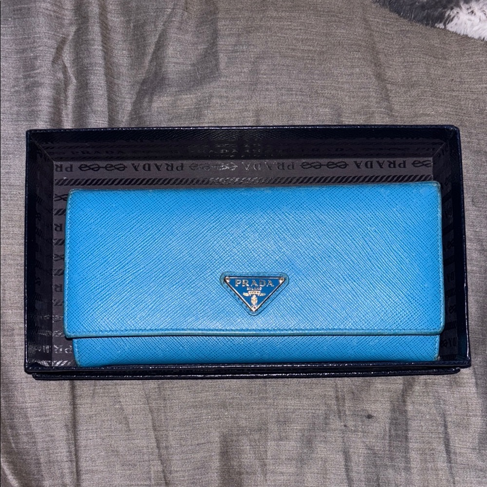 Prada Blue Wallet